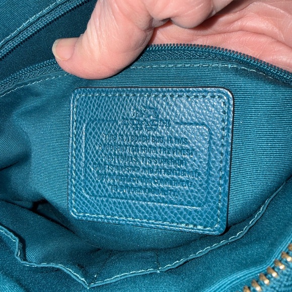 Coach Tan and Blue Crossbody Bag Beautiful Condition - Picture 6 of 7
